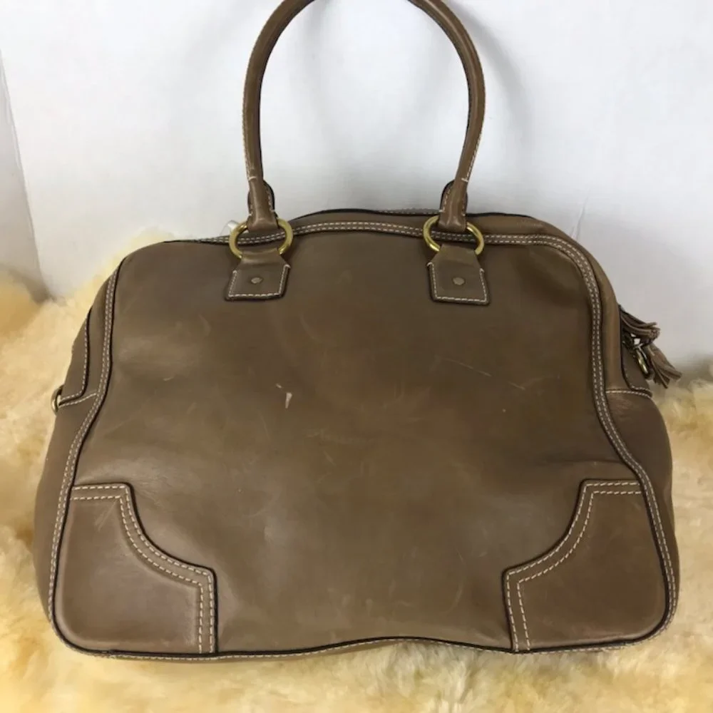 Antonio Milani tan leather Satchel bag